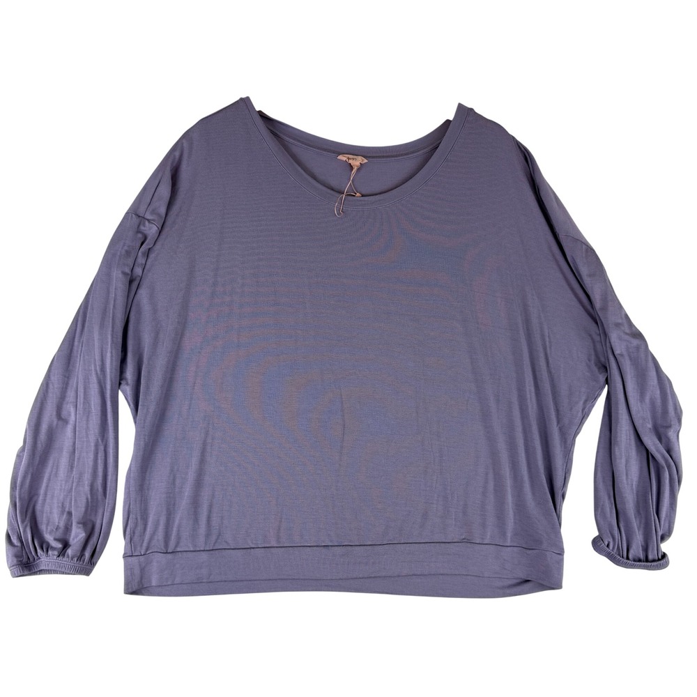 Eberjey Gisele Long Sleeve Top Womens XL Purple Modal Spandex Lounge Pajama